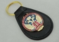 Transparent Soft Enamel Personalized Leather Keychains For Russia Military Police