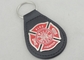 Zinc Alloy Personalized Leather Keychains / Fire Fighter Leather Key Chain