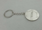 Engraved Key Chain with Brass Stamped and Silver Plating for Promotional Gift