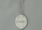 Engraved Key Chain with Brass Stamped and Silver Plating for Promotional Gift