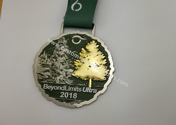 3D Double Plating Race Medals , Die Stamped Triathlons Awards Medals