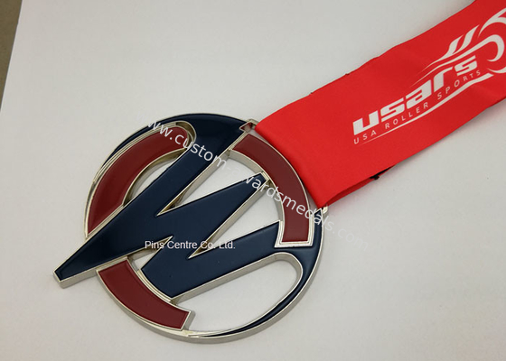 Personalized Ribbon Awards Medals Die Casting Soft Enamel Inner Cut