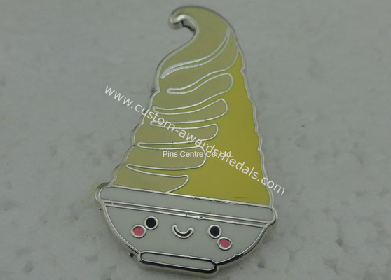 Promotional Custom Hard Enamel Pin By Copper Die Struck Silver Plating