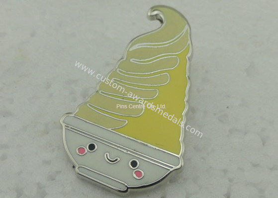 Promotional Custom Hard Enamel Pin By Copper Die Struck Silver Plating