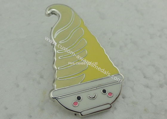Promotional Custom Hard Enamel Pin By Copper Die Struck Silver Plating