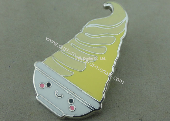 Promotional Custom Hard Enamel Pin By Copper Die Struck Silver Plating