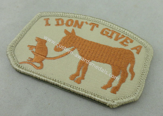 100% EMB Color Embroidery Uniform Patch With Velcro For Business Promotional