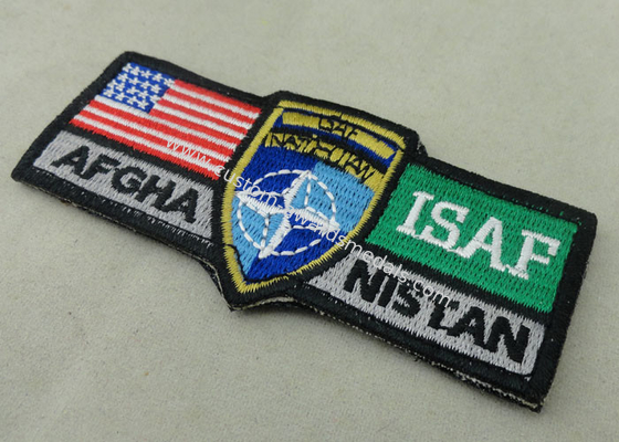 ISAF Custom Embroidery Patches / Woven America Military Velcro Patches