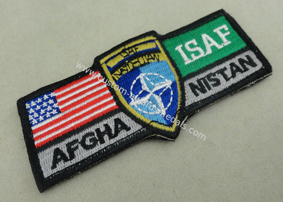 ISAF Custom Embroidery Patches / Woven America Military Velcro Patches