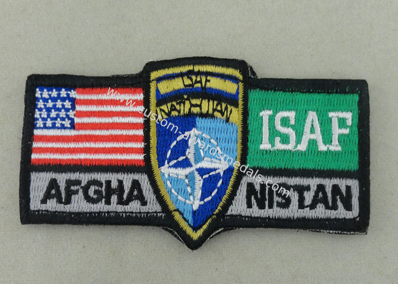 ISAF Custom Embroidery Patches / Woven America Military Velcro Patches