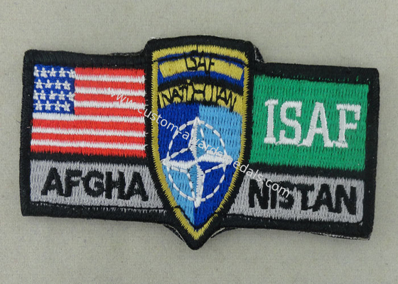 ISAF Custom Embroidery Patches / Woven America Military Velcro Patches