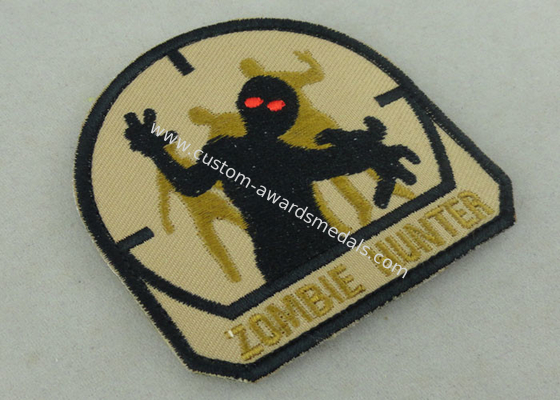 Economic Military Uniform Badges ,  Iron Glue Cotton Fabric Embroidered Patches