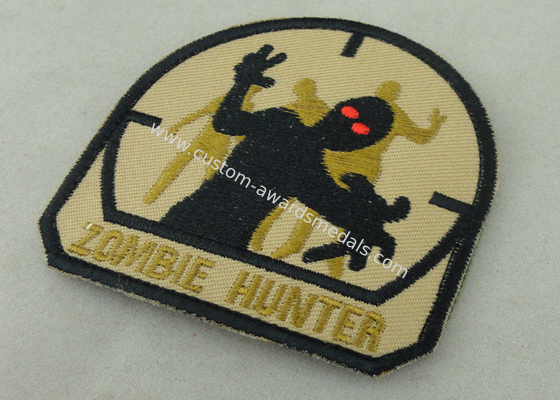 Economic Military Uniform Badges ,  Iron Glue Cotton Fabric Embroidered Patches