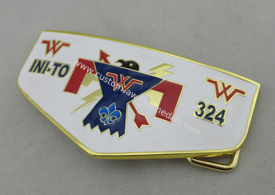 Gold Plating Customized Belt Buckle With Wiped Imitation Hard Enamel