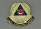 Gold Plating Civil Defence Souvenir Badges With Soft Enamel For Souvenir Date
