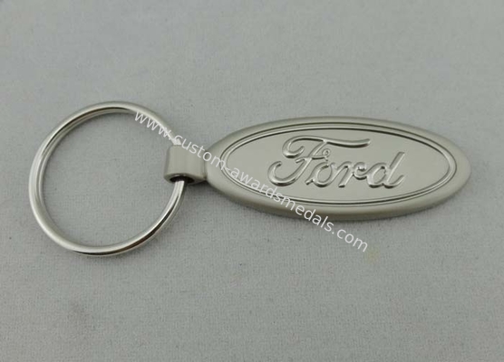 Promotional Ford Key Chain With Misty Plating , Laser Engraved Keychain