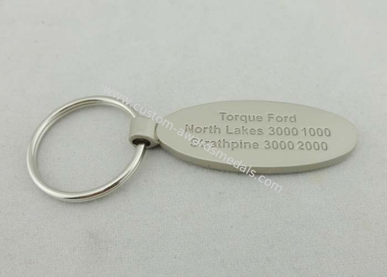 Promotional Ford Key Chain With Misty Plating , Laser Engraved Keychain