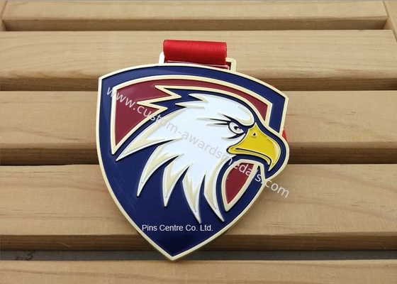 Personalized Military Die Struck Iron Soft Enamel Medal , School Medallion Awards
