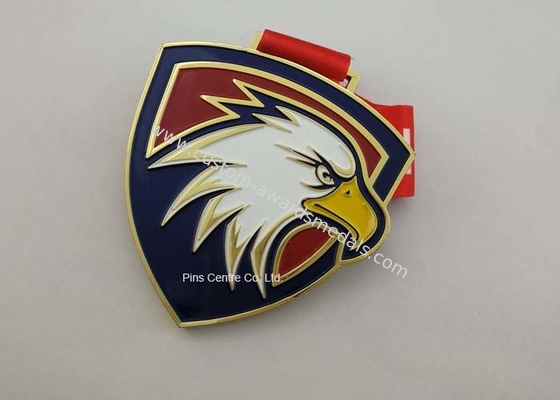 Personalized Military Die Struck Iron Soft Enamel Medal , School Medallion Awards