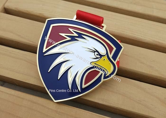 Personalized Military Die Struck Iron Soft Enamel Medal , School Medallion Awards