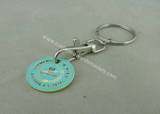 Iron Zinc Alloy Supper Market Trolley Coin , Customized Soft Enamel Coin