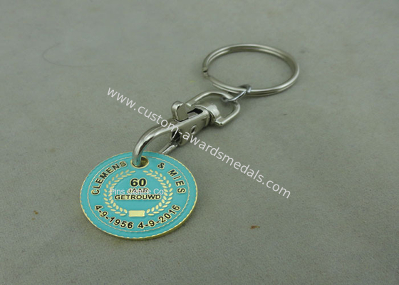 Iron Zinc Alloy Supper Market Trolley Coin , Customized Soft Enamel Coin