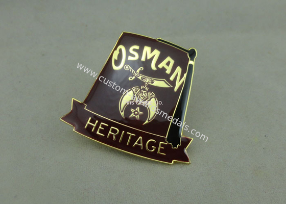 Synthetic Military Emblem Brass Soft Enamel Pin Die Stamped Custom Shape