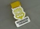 Iron man running Ribbon Medals Die Casting With Soft Enamel And Printing Ribbon