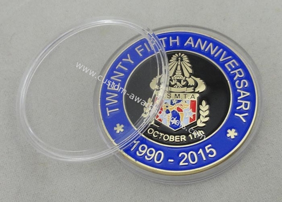 Soft Enamel Personalized Coins Zinc Alloy For Military / Souvenir