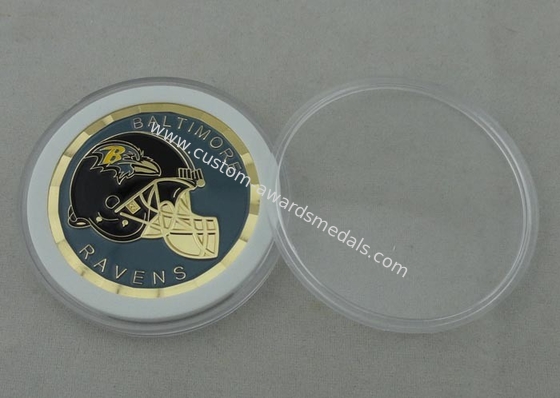 Die Stamped Soft Enamel Personalized Coins By Brass With Gold Plating