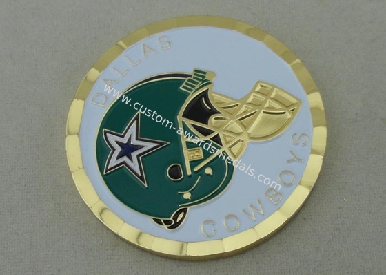 Personalized Coins Brass Die Stamped With Gold Plating For Military