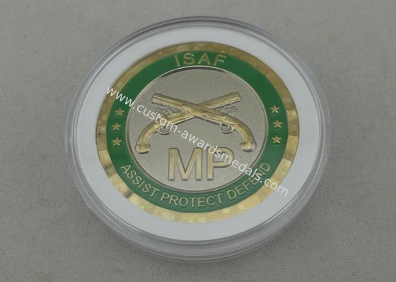 Soft Enamel Personalized Coins , Gold And Nickel Plate Anniversary Coin