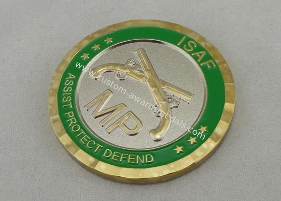 Soft Enamel Personalized Coins , Gold And Nickel Plate Anniversary Coin