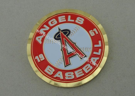 Angels Baseball Personalized Coins For Collection , 4.0 mm Thickness