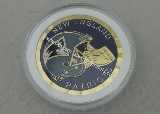 New England Patriots Personalized Coins With Soft Enamel 50.8mm Diameter