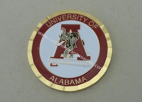 University Of Alabama Personalized Coins With Soft Enamel , 50.8mm Dia