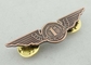 Zinc Alloy Soft Enamel Pin By Die Casting , Antique Copper Plating