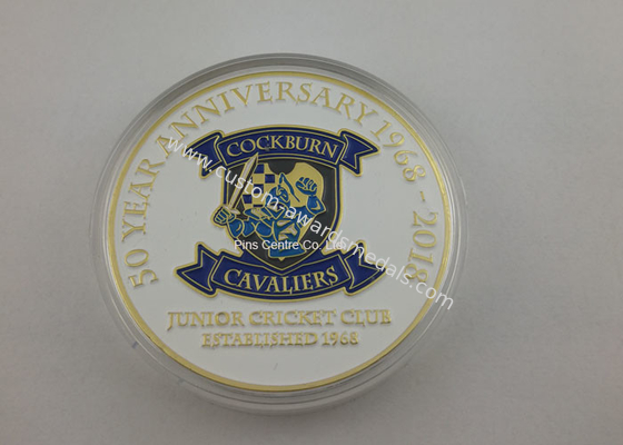 Custom Military Challenge Coin , Souvenir Brass Enamel Coins In Velvet Box