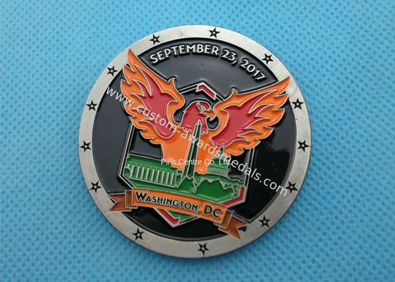 Diamond Cut Edge Military Coin , Personalized Hard Enamel Air Force Coins