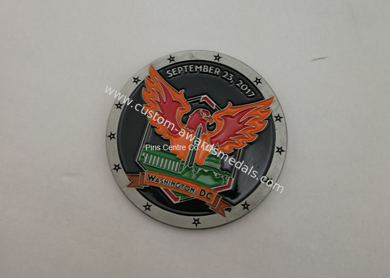 Diamond Cut Edge Military Coin , Personalized Hard Enamel Air Force Coins