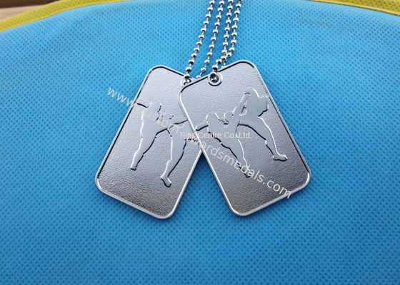 Printing Business Promotional Soft Enamel Army Dog Tags Stainless Steel Material