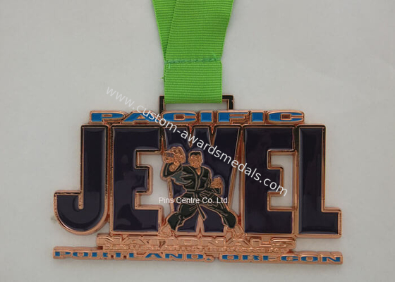 Olympic Awards MMA Gold Enamel Medals , Iron Man Running Race Sport Medals