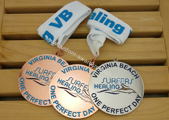 Customized Army Medals And Ribbons , Die Casting Zinc Alloy Karate Medals