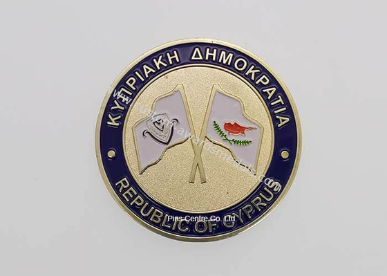 1.75 Inch Personalized Coins For Police And Army , Navy Custom Made Gold Coins