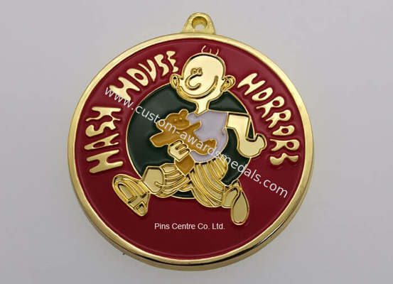 National Service Childrens Gold Brass Enamel Medal  , Custom Dance Medals