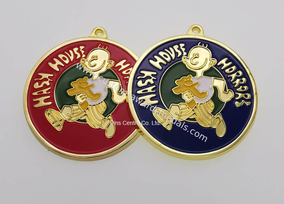 National Service Childrens Gold Brass Enamel Medal  , Custom Dance Medals