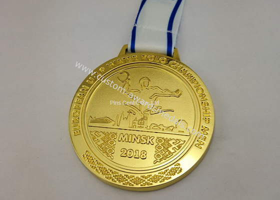 Zinc Heat Transfer Printing Ribbon Die Cast Medals With Logo Customized