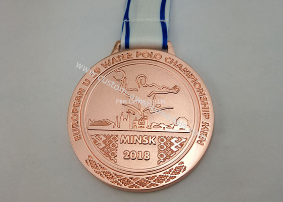 Zinc Heat Transfer Printing Ribbon Die Cast Medals With Logo Customized