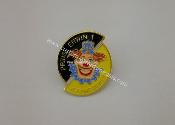 Business Promotion Soft Enamel Pin  ,  Prins Erwin Carnaval Pin Badge Die Stamped