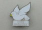 Dove Soft Enamel Pin by Iron Die Struck , Brooch Pin And Black Nickel Plating